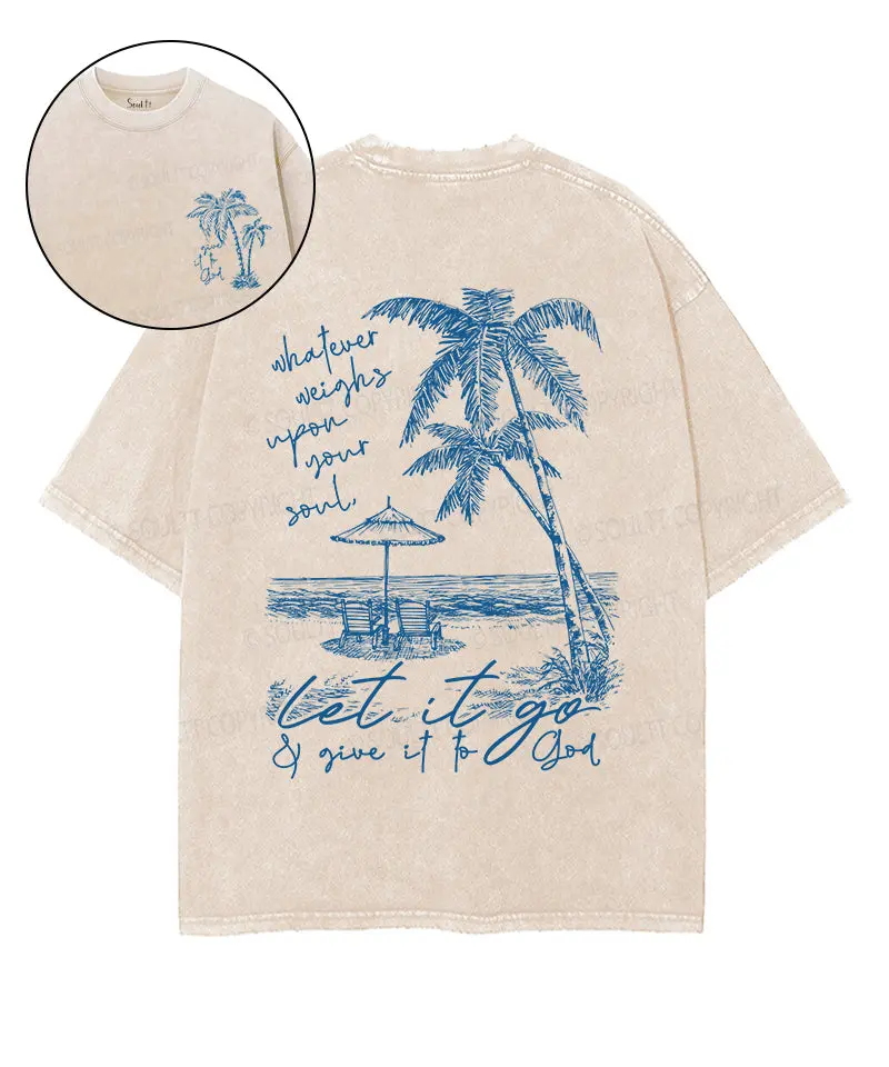Give It To God Double Sided Unisex Washed Christian T-shirt