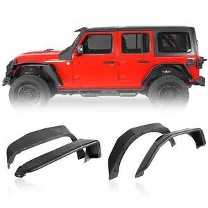 Hooke Road Front & Rear Fender Flares Kit w/Signal Lights For 2018-2026 Jeep Wrangler JL