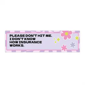 Please Don't Hit Me Bumper Stickers