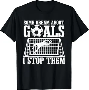 100% Cotton Goalie Soccer Player Goalkeeper Team Keeper Sport Goaltender T-Shirt