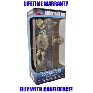 Constructor Comfort Entry Lock Set with Door Lever Handle- Antique Bronze