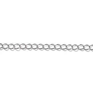 SX139: Chain Stainless Steel 4mm Round Curb 1FT