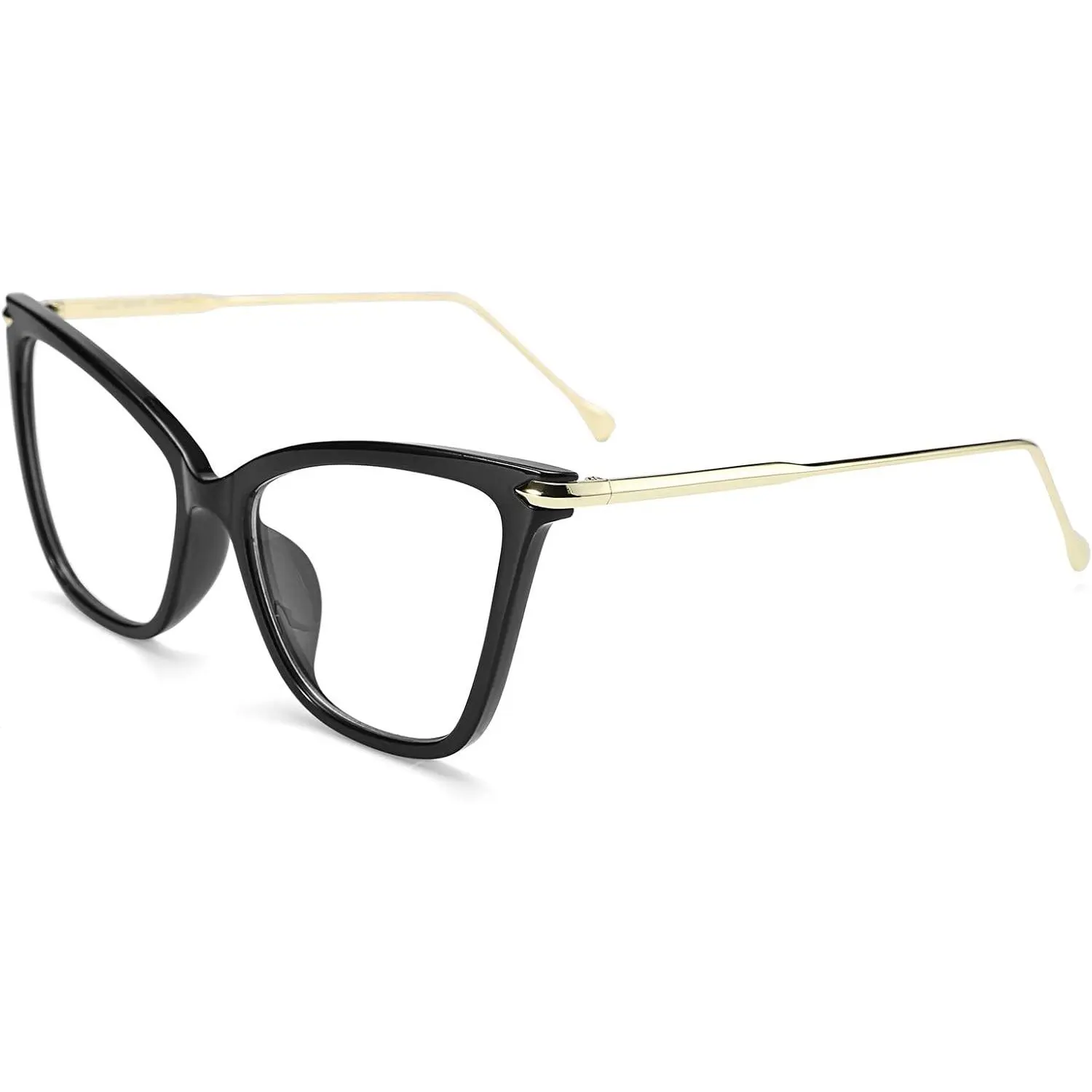 EyeconicFinds Oversized Cat Eye Glasses Frame with Clear Lenses Eyewear for Women B2460