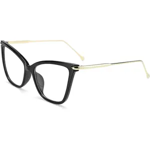 EyeconicFinds Oversized Cat Eye Glasses Frame with Clear Lenses Eyewear for Women B2460