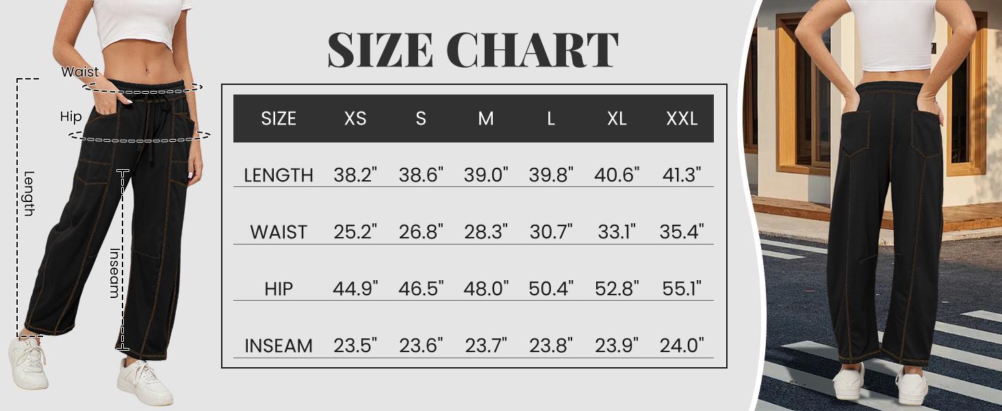 WoodBerry Women's High Waisted Barrel Sweatpants Baggy Wide Leg Drawstring Joggers with Pockets and Seam Stitch Details Athletic Lounge Pants WoodBerry Women's High Waisted Barrel Sweatpants Baggy Wide Leg Drawstring Joggers with Pockets and Seam Stitch Details Athletic Lounge Pants