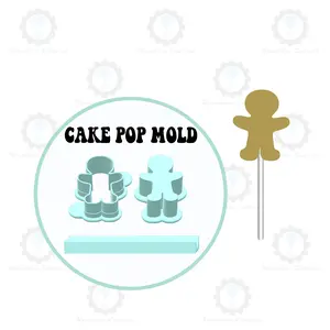 Gingerbread Man Cake Pop Mold | Deluxe Cutter, Popper, and Tray Option