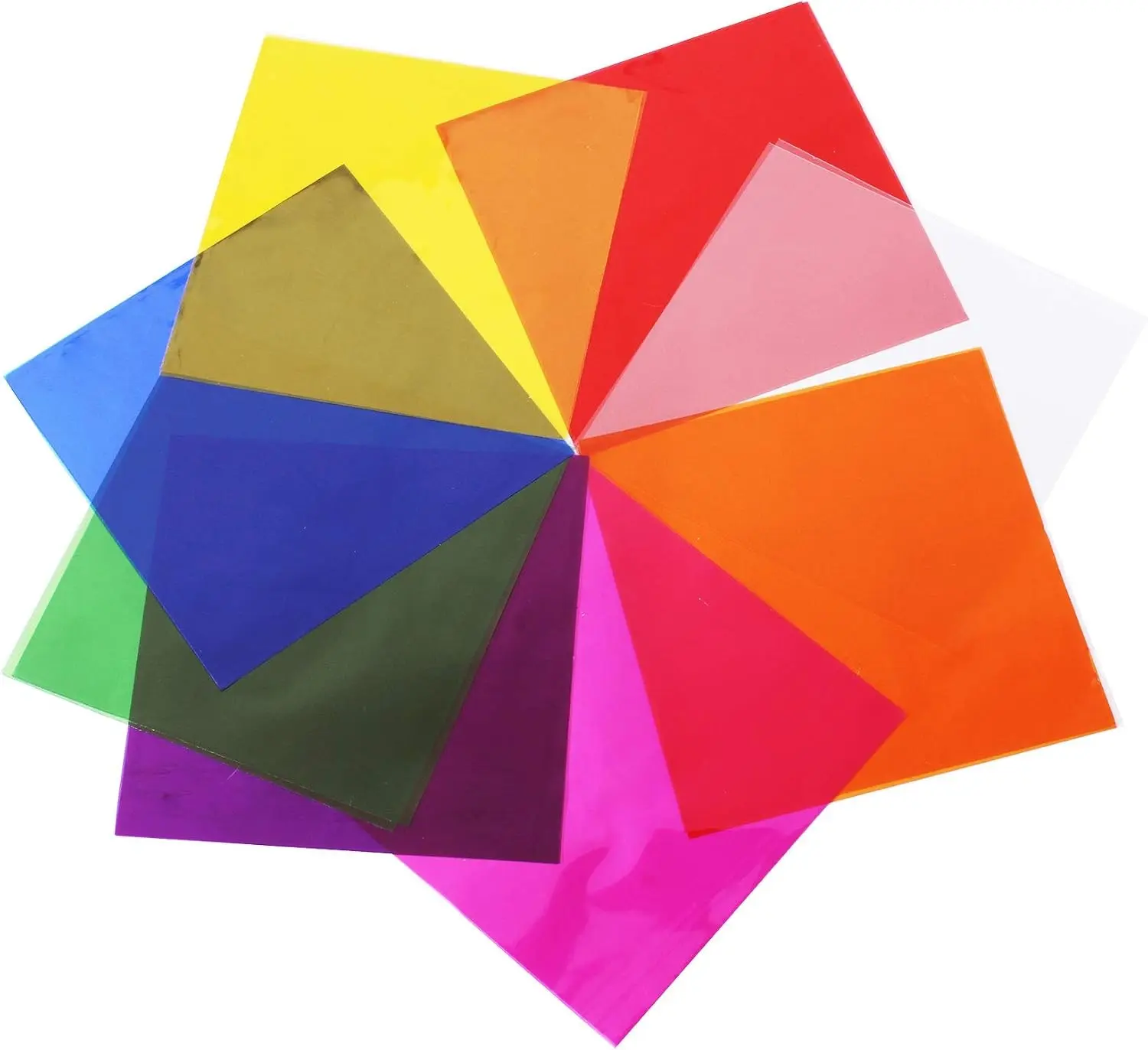 Cellophane Sheets 120 Pcs 12x12 In Cello Sheets | Colored Cellophane Wrap for DIY Arts Crafts Decoration