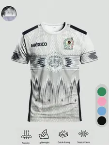 Mexican Style Men's Soccer Jersey & Comfortable Sport Shirt, Multiple Colors, Ideal for Matches, Training, Casual Wear, Football Jersey