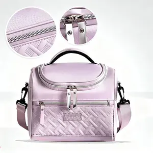 Cooler Bag Waterproof Lunch Box Bag Insulated Travel Lunch Bag Portable Cool Bag Durable Multifunctional Insulated Bag with Handle and Adjustable Strap Large Capacity Lunchbox Tote Bags for School Work