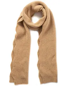 INC International Concepts Chevron Knit Muffler Scarf Color: Camel 72"x12"