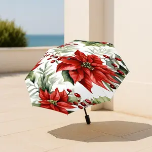 Automatic Folding Rain Umbrella, 8-Rib Solid Frame, Lightweight Portable Travel Umbrella, Halloween & Christmas Gift, Easy to Use