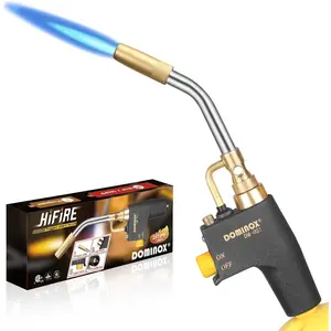 Propane Torch Head for Propane Map Mapp Tank High Intensity Trigger Start Gas Torch Kit for Ignition Cooking Lighting Welding (Not Included Gas Tank)