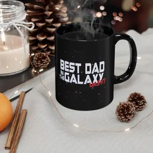 Best Dad In The Galaxy Geeky Mug, Sci-Fi Father's Day Gift, Retro Space Dad Coffee Cup
