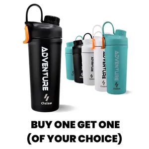 Ozizo 20oz 28oz Protein Shaker Bottle with Small Mouth and Spring - Double Wall Vacuum Flask for On-the-Go Beverages