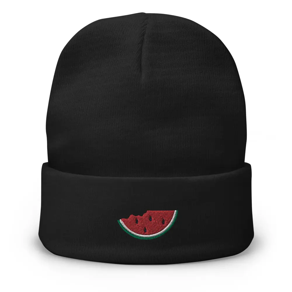 Palestine watermelon 3d puff Embroidered Beanie
