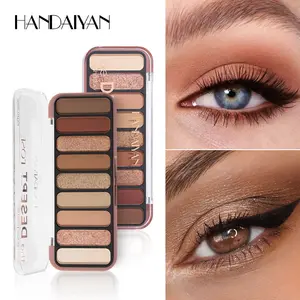 Matte Shimmer Glitter 9 Pan Eyeshadow Palette Buildable Blendable Pigmented Neutral Colors All in One Eye Makeup Palette for Lasting Wear