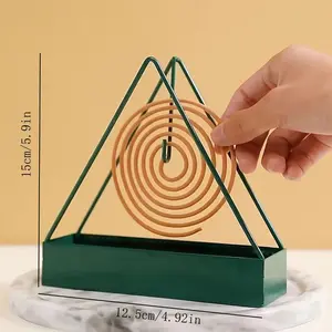 Creative Iron Triangle Mosquito Coil Holder, Hanging Incense Burner, Home Decor