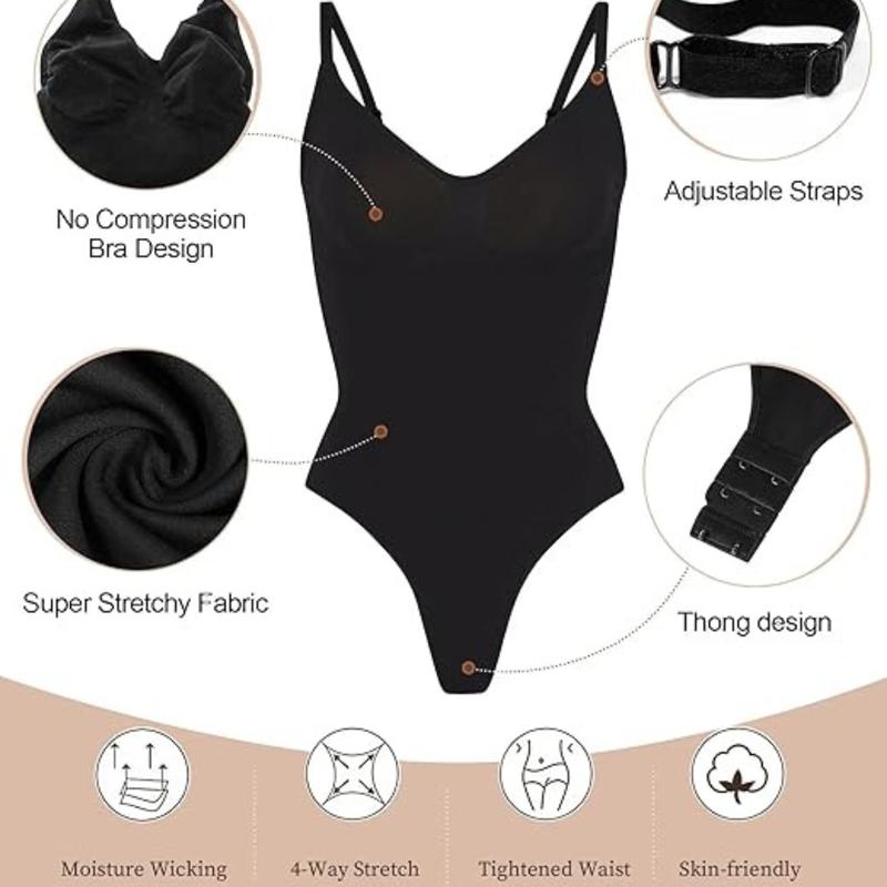 Women's Shapewear Bodysuit Tummy Control Body Shaper Seamless Sculpting Snatched Waist Body Suit