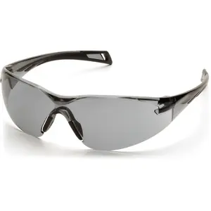 Pyramex PMXSlim Safety Glasses with Black Temples and Gray Anti-Fog Lens