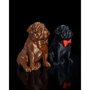 Pug with Bowtie – Printed Statue