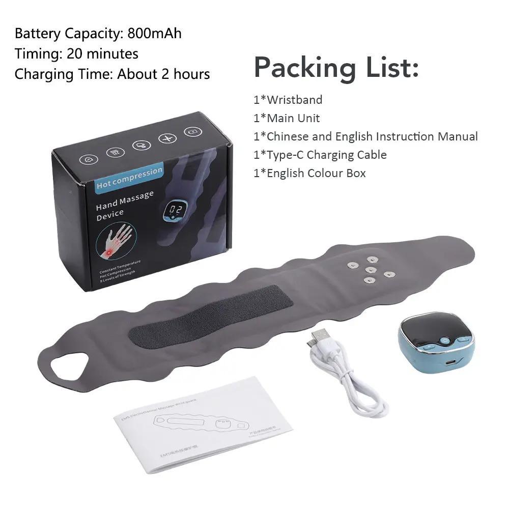 Electric Wrist Massager with Heat, Cordless Hand Massager for Carpal Tunnel, 5 Modes 9 Intensities, Portable Wrist Brace for Tendonitis, Arthritis, Wrist Pain Relief, Rechargeable Wrist Care Device for Home Office Electric Wrist Massager with Heat, Cordless Hand Massager for Carpal Tunnel, 5 Modes 9 Intensities, Portable Wrist Brace for Tendonitis, Arthritis, Wrist Pain Relief, Rechargeable Wrist Care Device for Home Office