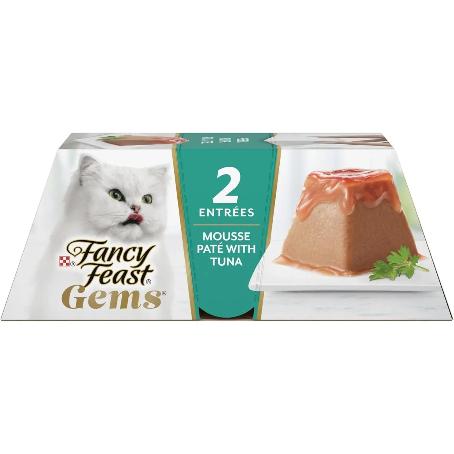 Fancy Feast Gems Pate Cat Food Mousse With Tuna and a Halo of Savory Gravy Cat Food - (Pack of 8) 4 oz. Boxes