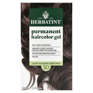 Herbatint Permanent Haircolor Gel, 5D Light Golden Chestnut, 5.75 fl oz (170 ml)