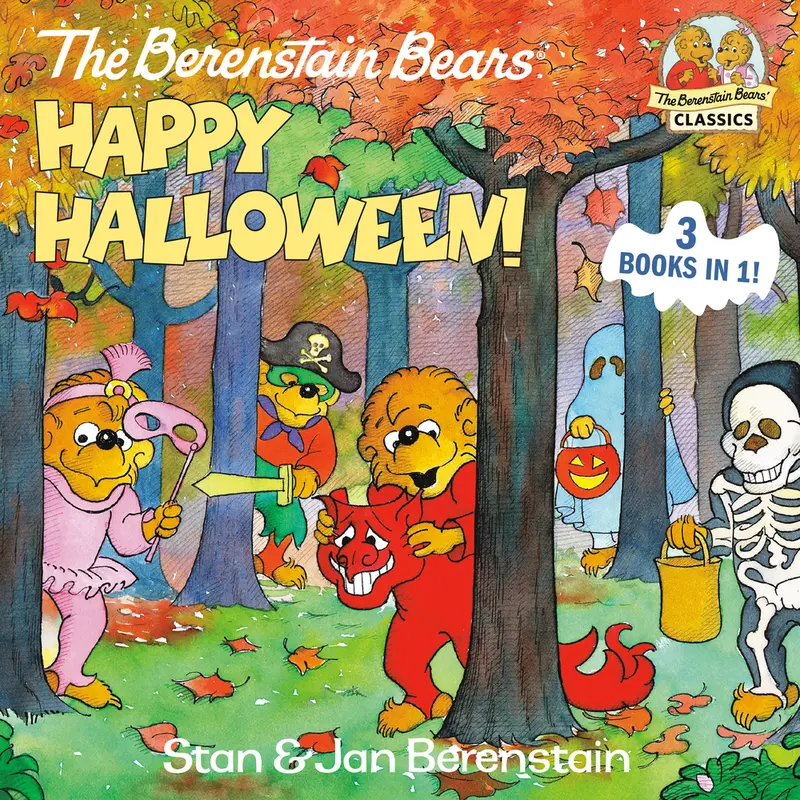 Used Hardcover The Berenstain Bears Happy Halloween! 3-in-1 Early Reading Book - Very Good Used Condition, English Preschool & Childrens Books, Kids & Toddlers Educational School Supplies, Reading Fun