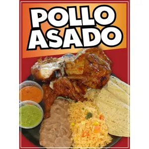 Pollo Asado Decal Window Sticker Mexican Food Truck Concession Vinyl Restaurant Pork Meat #3 Grilled Chicken