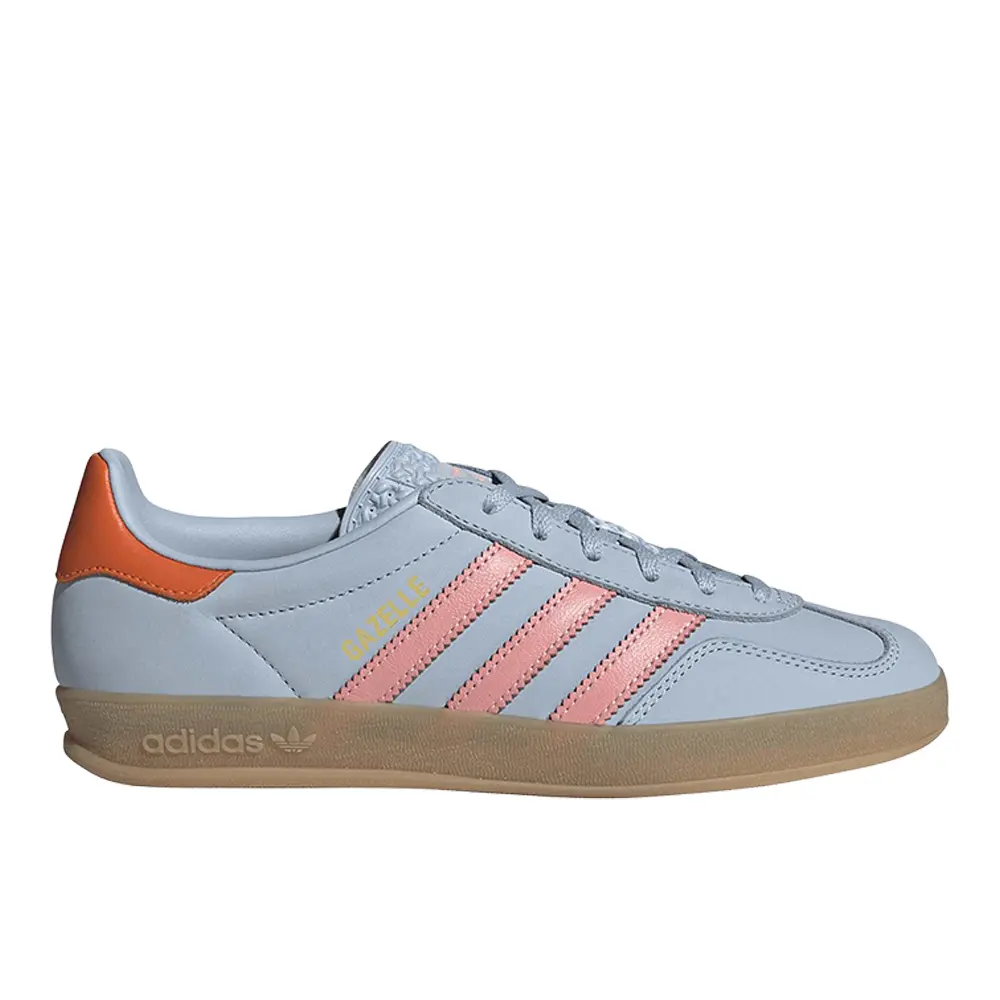 adidas Womens Gazelle Indoor Sneakers Shoes Casual - Blue, Pink