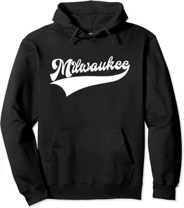 Milwaukee - Athletic Throwback Design - Classic Pullover Hoodie - Willianam Shop 61B0CGKJ6VZK