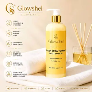 Glowshel Golden Glow Turmeric Body Lotion - Single Item, 16.9 fl oz (500 mL) - Hydrates Dry and Normal Skin, Locks in Moisture