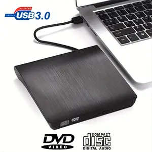 USB 3.0 Portable DVD/CD Burner with RW Capability - Compatible with Laptop, Desktop, Windows, MacOS - No Battery Needed, Compact Design for Easy Storage and Access, Laptop Accessory | Compact Storage | Durable Construction, DVD Player