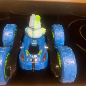 Blue and Green bedazzled rubber duck