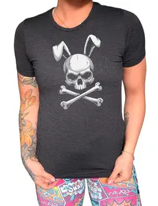 Bunny Crossbones - Black Unisex Tee - TikTok