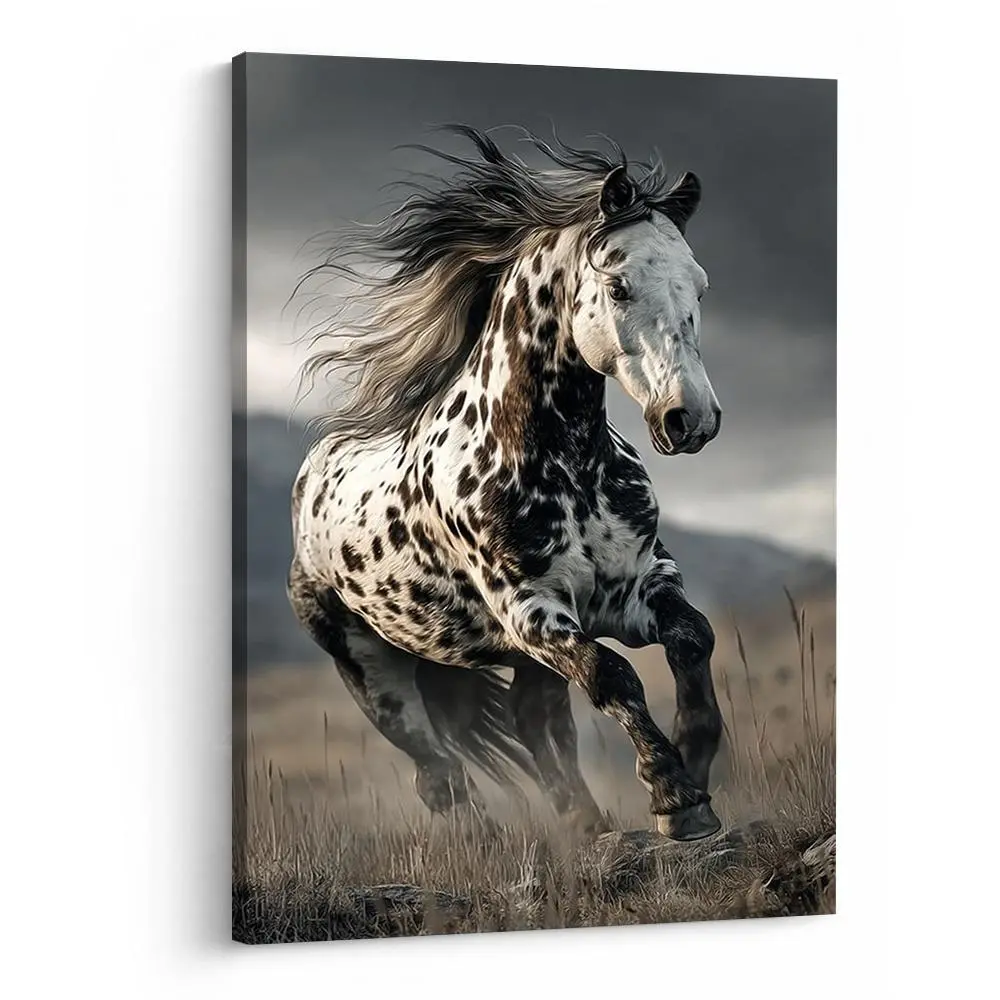 Majestic Wild Horse Running Free Farmhouse Wall Art Decor Living Room Bedroom Gallery Wrapped Canvas Prints Modern Rustic Home Decorations