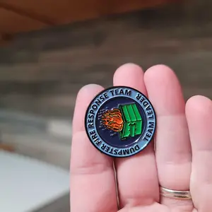 Environmental Dustbin Quote Cartoon Pins & Brooches, Unisex Zinc Alloy Design, Multifunctional Casual Badges for All Seasons, Metal Pin