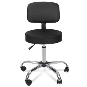 SuperDeal Rolling Adjustable Swivel Drafting/Medical/Spa Salon Stool, Office Desk Chair with Back and Wheels for Home,Shop,Tattoo,Spa
