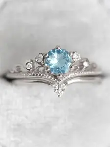 1 PC Glamorous Cubic Zirconia Solitaire Ring For Women For Wedding Engagement Party Jewelry Valentine's Day Gift
