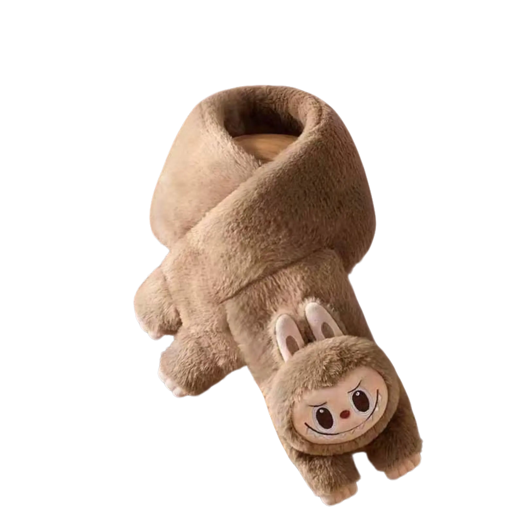 Popland Warm Fluffy Holiday Series LABUBU Plush Scarf
