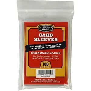 Cardboard Gold Penny Sleeves 100 ct card protector