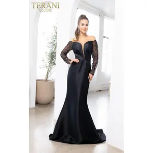 Terani Couture 241M2734 Mother of the Bride Wedding Long Formal Stretch Mikado Dress