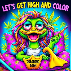 Lets Get High and Color Coloring Book: A Psychedelic Funny Relaxation Cannabis-Themed Cartoon for Adults Featuring Trippy Characters with the Mind of a Stoner Paperback