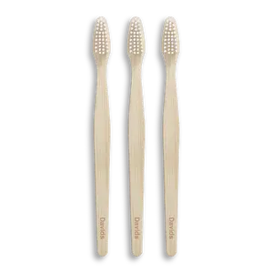 Davids premium bamboo toothbrush / adult soft / 3 pack