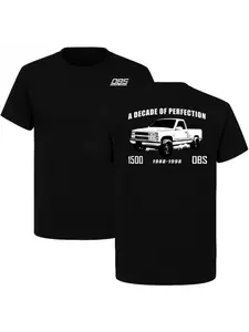 OBS 1988–1998 "The Perfect Decade" T-Shirt — A Vintage Chevrolet 1500 Pickup Graphic Tee, Crafted for Classic Car Enthusiasts and Gearheads.