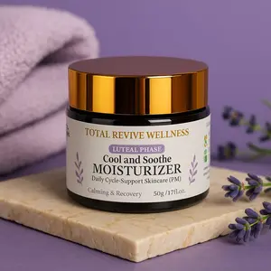 Total Revive Wellness Luteal Phase Cool & Balance 50g Moisturizer - Hydrating Chamomile & Cucumber Extract for PMS Skin Care - Cream for Redness Repair & Moisture Toner Hydrate Moisturizing