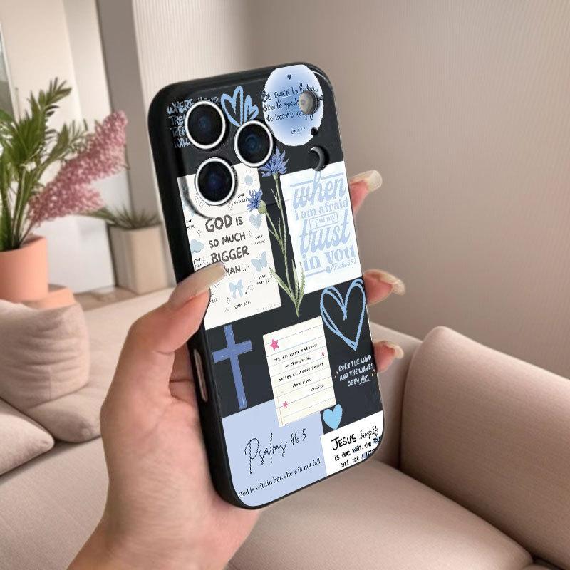 English graffiti phone case suitable for Apple 17Promax, Samsung Galaxy S25, iPhone 16s15note2