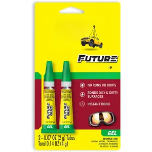 Future  Gel - High-Performance Professional  , Two 2 Gram Tubes, Clear -  Bonding, Gap-Filling, Works  Dirty and  Surfaces, Temperature and  Resistant (Pack of 1)