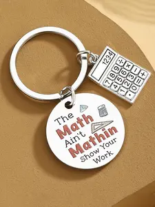 Math Teacher Gift, Personalized Thank You Keychain, Cute Soccer Shape, All Seasons, Birthday, Graduation, Christmas, Mathematician Lover