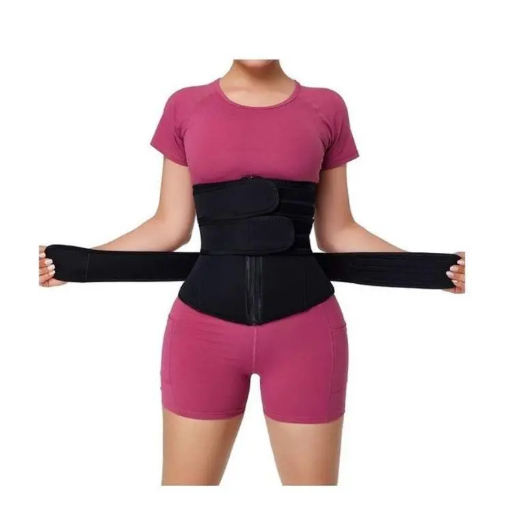 Three belt zipper black